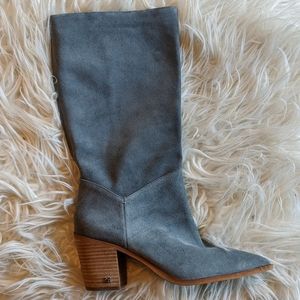 Sam Edelman Suede Slouch Boots-NEW